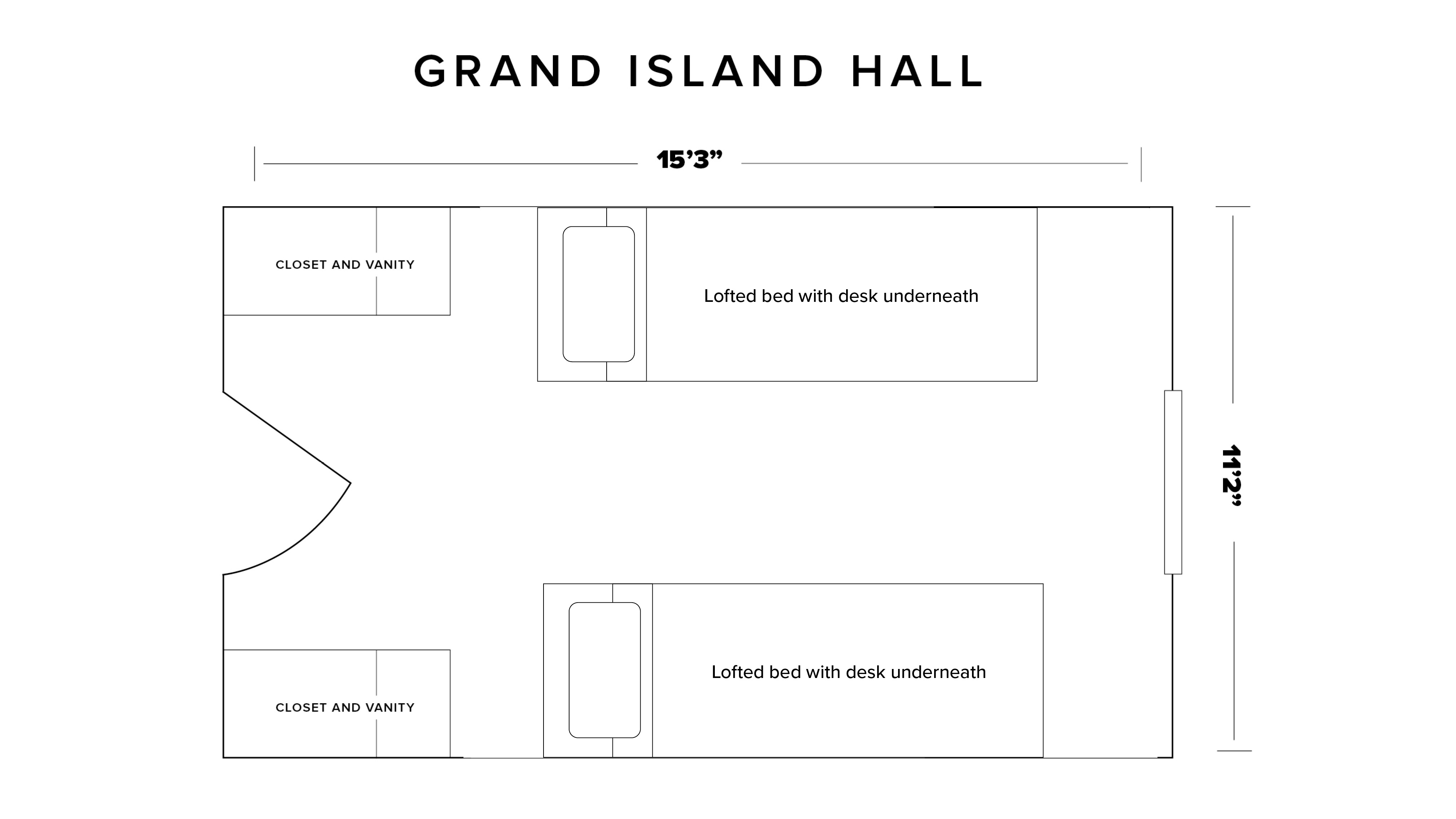 Grand Island Hall Room Layout Plan